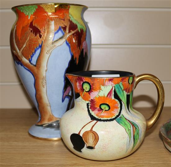 A Carltonware jug and vase, 25cm